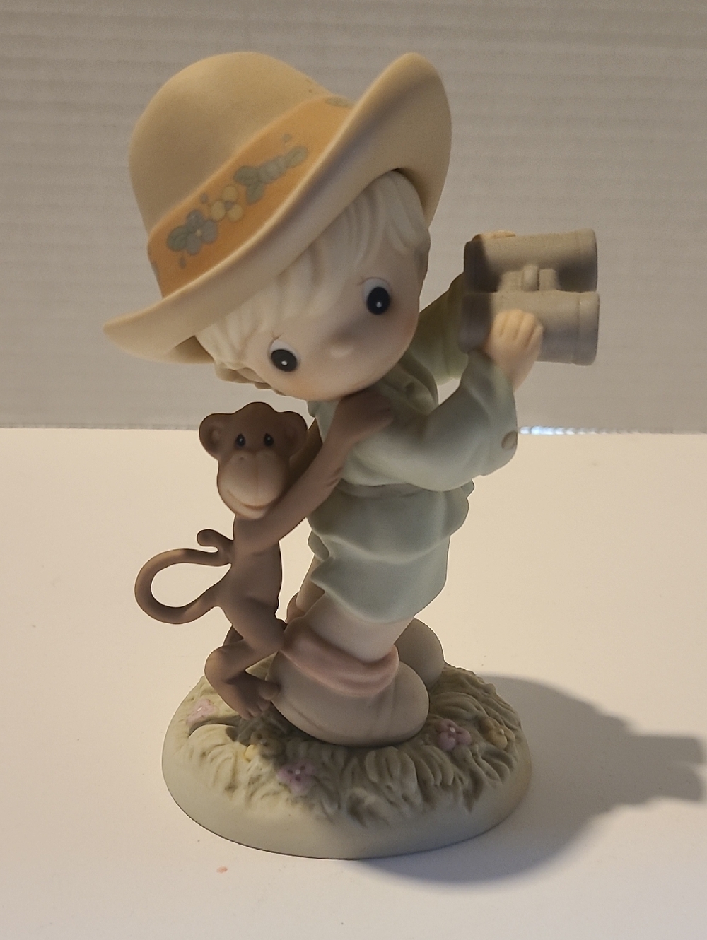 Precious Moments Boy with Monkey Figurine - 1998 Exclusive Event